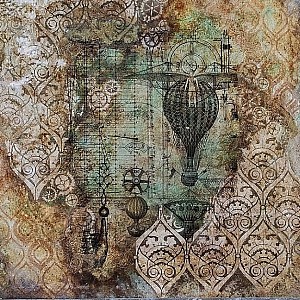 Трафарет - Апсара мини - Фотография интерьере 2