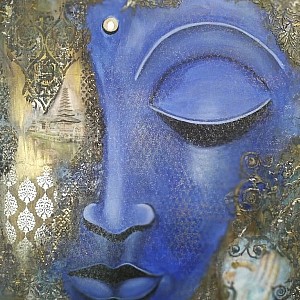 Трафарет - Апсара мини - Фотография интерьере 3