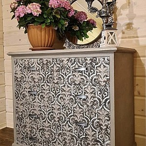 Трафарет - Асатур бордюр - Фотография интерьере 5