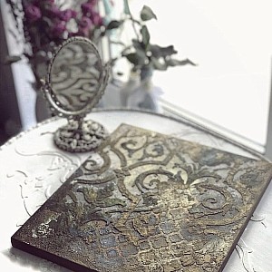 Трафарет - Асатур бордюр - Фотография интерьере 12